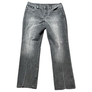 Style & Co. Jeans - Charcoal Straight Leg Creased with Embellished Pockets - 10P